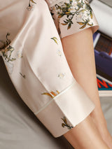 [Light Pink] SilkSilky-CA Pure Silk Womens Pajamas 007