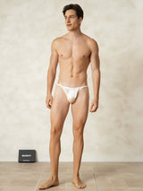 [White] SilkSilky-CA Pure Silk Men's Underwear 004