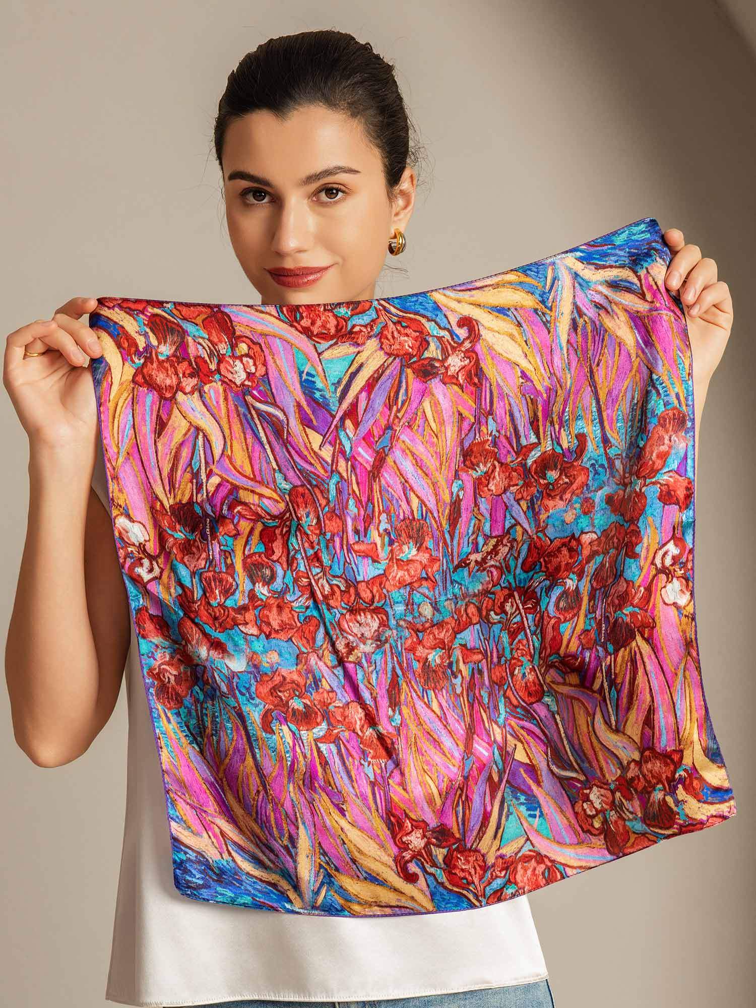 [Multi] SilkSilky-CA Pure Silk Scarf 001