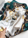 SilkSilky CA Pure Silk Scarf DarkGreen 003