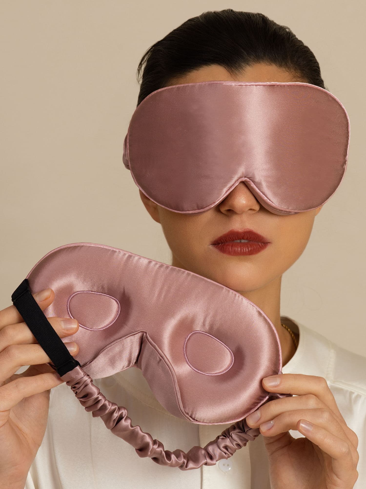 [Pale Mauve] SilkSilky-CA 22Momme Eye Mask 002