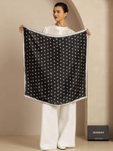 [Black] SilkSilky-CA Scarf 005