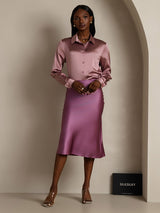 [Deep Purple] SilkSilky-CA Skirt 007