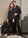 SilkSilky CA Pure Silk Long Sleeve Couple Black 003