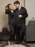 SilkSilky CA Pure Silk Long Sleeve Couple Black 002