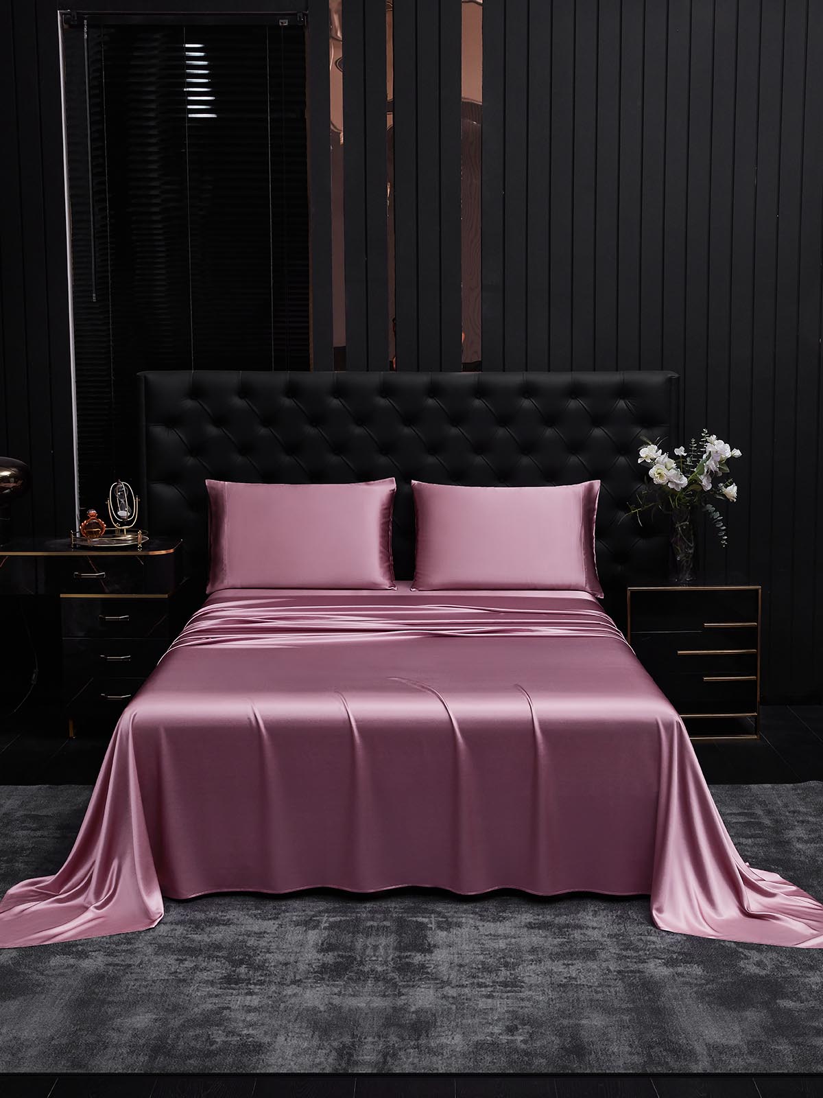 [Mauve Orchid] SilkSilky-CA 19Momme Pure Silk Bedding Set 002