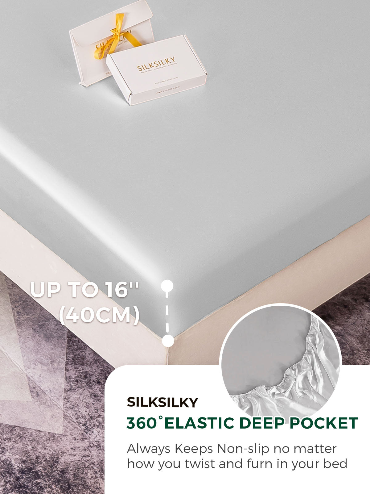 [Silver] SilkSilky-CA 19Momme Bedding Set 004