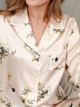 [Light Pink] SilkSilky-CA Pure Silk Womens Pajamas 006