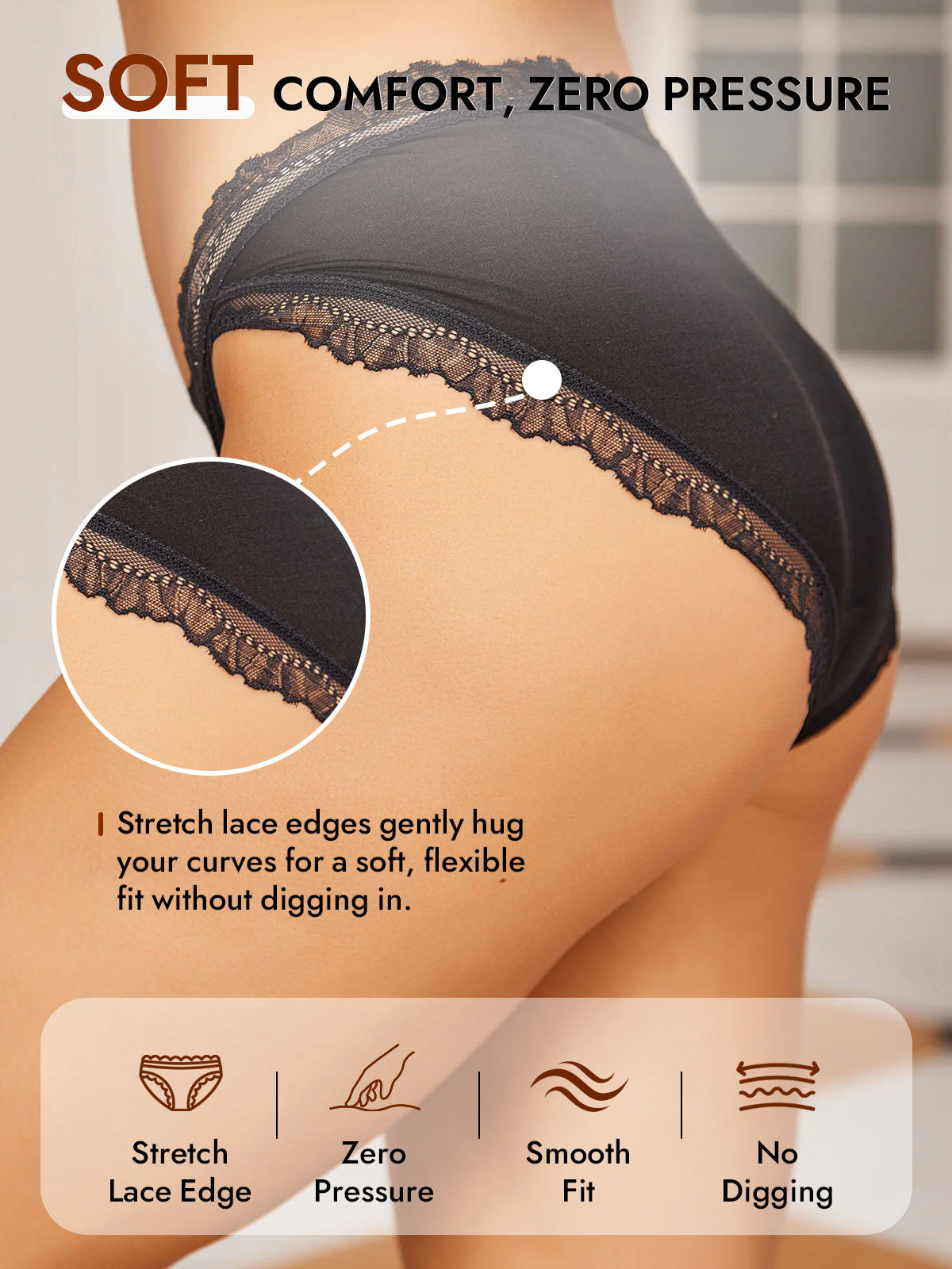 [Black] SilkSilky-CA 100% Silk Jersey Panty 005