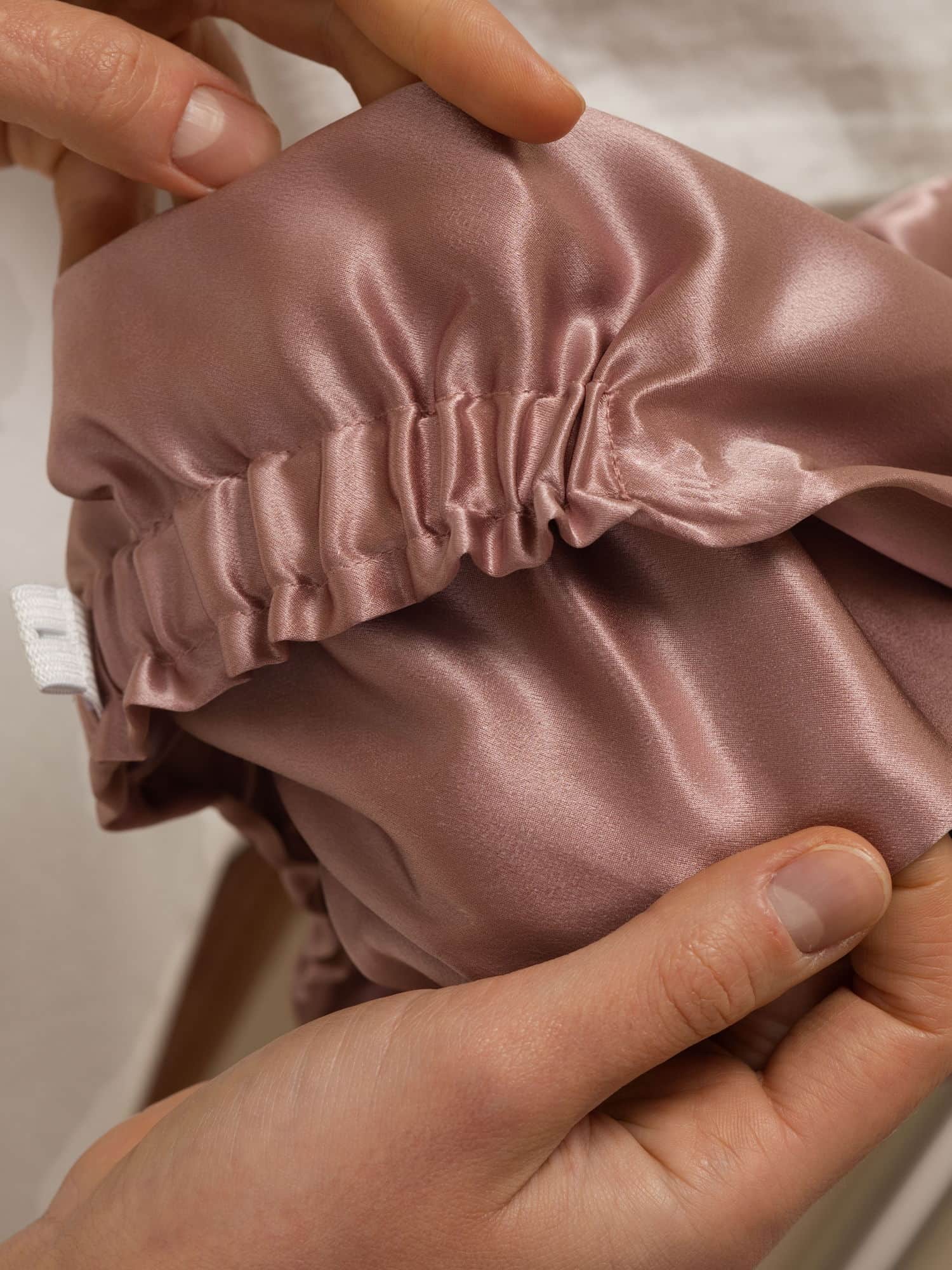 [Pale Mauve] SilkSilky-CA 22Momme Sleep Cap 005