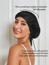 [Black] SilkSilky-CA Sleep Cap 003