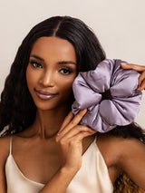 [Deep Purple] SilkSilky-CA Scrunchie 001