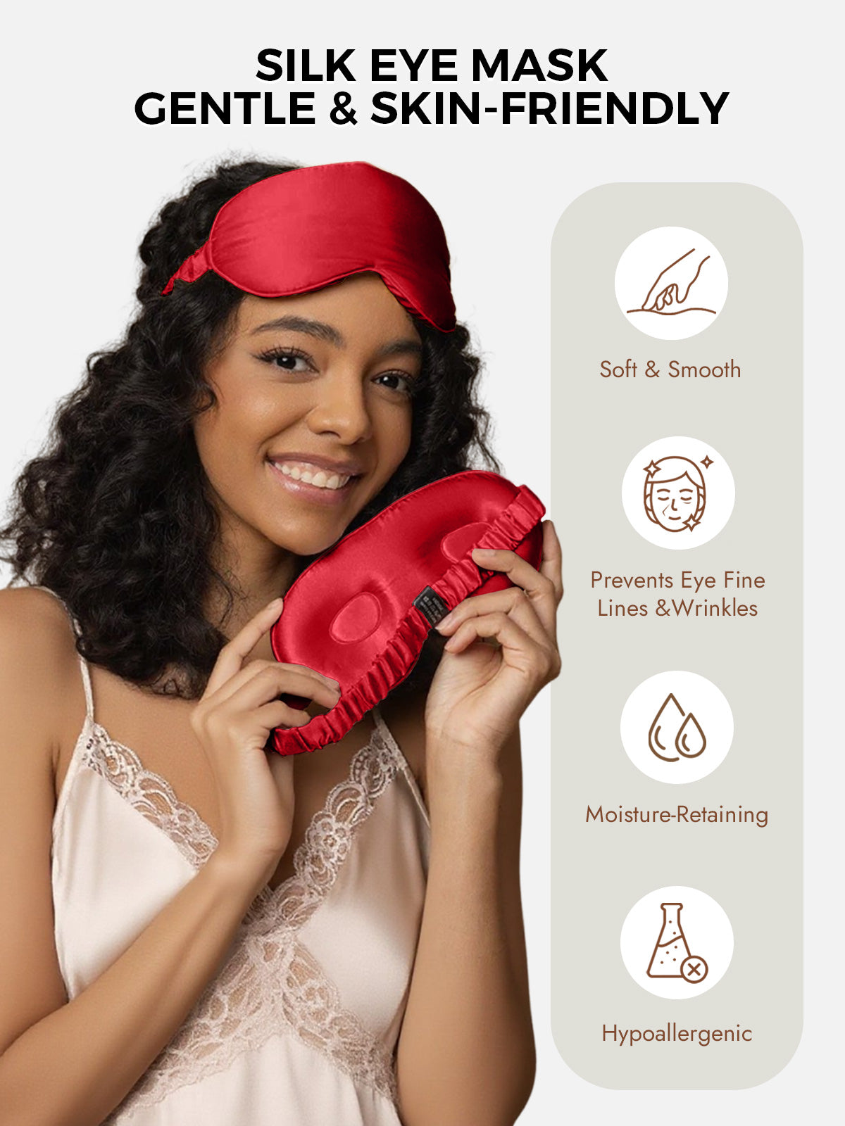 [Wine] SilkSilky-CA Pure Silk Eye Mask 003