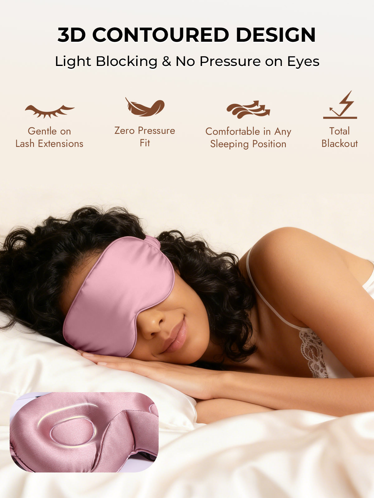 [Pale Mauve] SilkSilky-CA Pure Silk Eye Mask 006