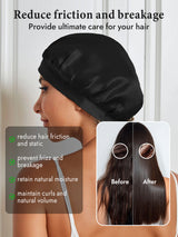 [Black] SilkSilky-CA Sleep Cap 004