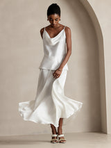 [White] SilkSilky-CA Skirt 007