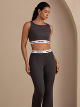 [Gray] SilkSilky-CA Sleeveless Crew Neck Women's Outfit Sets 003