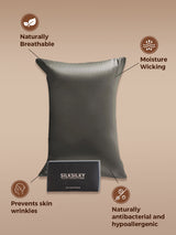 [Dark Gray] SilkSilky-CA 30Momme Pure Silk Pillowcase 002