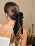 SilkSilky-CA 19Momme Pure Silk Scrunchie Black 003