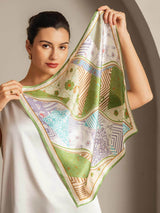 [P100] SilkSilky-CA Pure Silk Scarf 005,