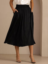 [Black] SilkSilky-CA Skirt 001