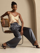 [DarkGray] SilkSilky-CA 19Momme Silk Womens Pants 007
