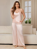 SilkSilky CA Pure Silk Sleeveless V Neck Camisole Set Pink 003