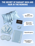 SilkSilky CA 19Momme Pure Silk Pillowcase Set LightBlue 002