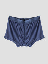 [Dark Blue] SilkSilky-CA 100% Silk Jersey Men's Underwear 006