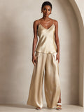 SilkSilky CA Pure Silk Sleeveless V Neck Camisole Champagne 005