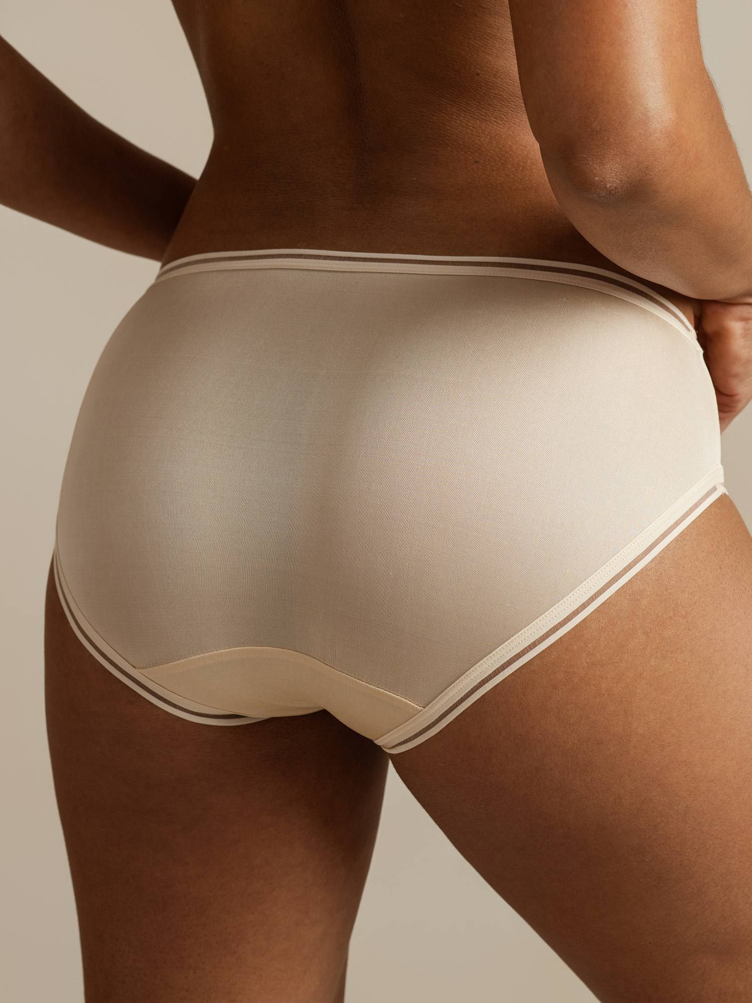 [Beige] SilkSilky-CA Pure Silk Panty 002,