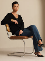[Dark Blue] SilkSilky-CA Long Sleeve Women's Cardigan 009