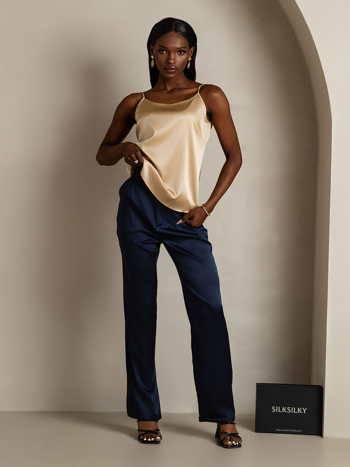 [Champagne] SilkSilky-CA 19Momme Silk Camisoles 007