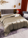 SilkSilky CA 19Momme Pure Silk Duvet Cover Khaki 001