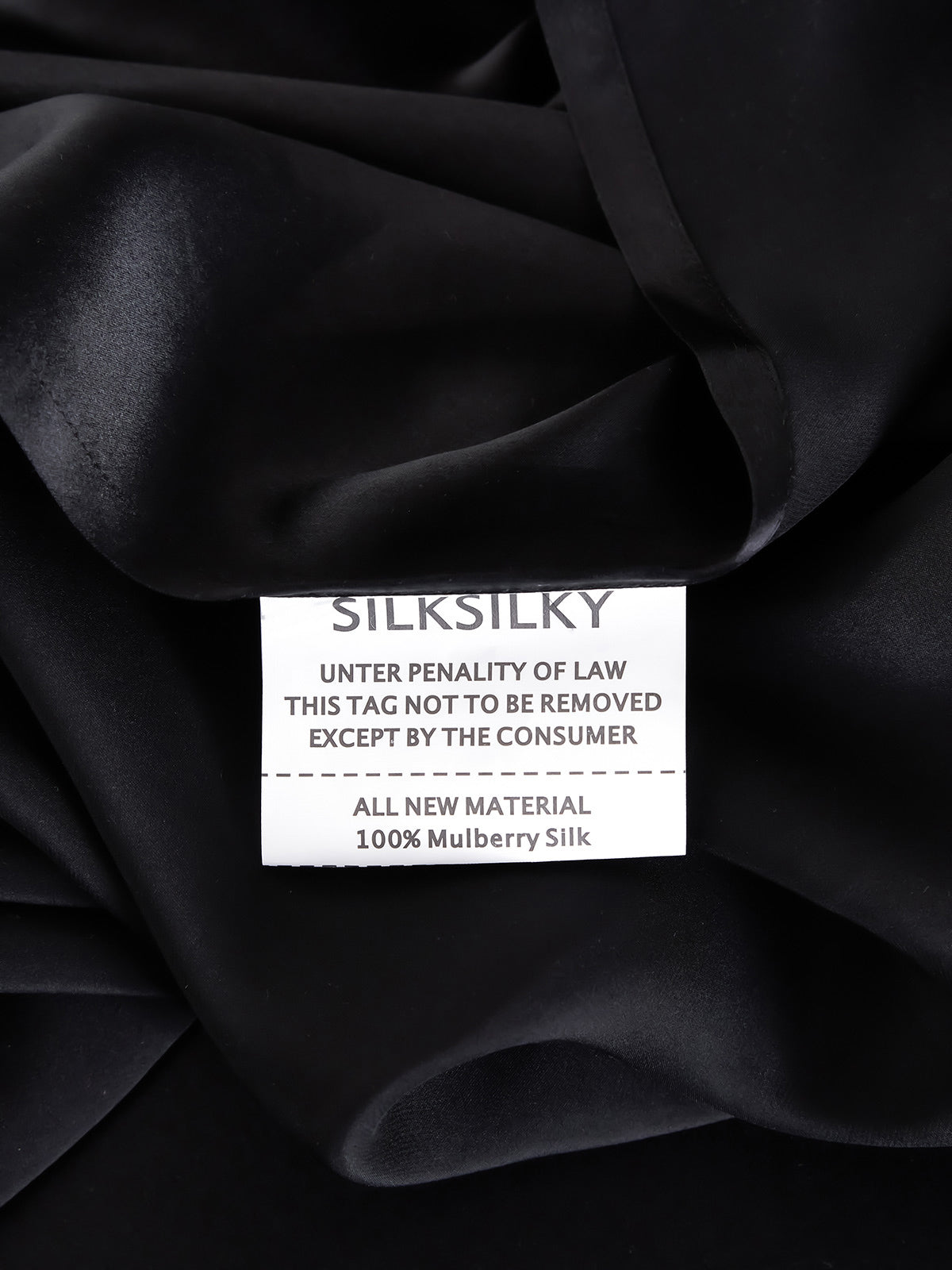 SilkSilky CA 22Momme Pure Silk Bedding Set Black 007