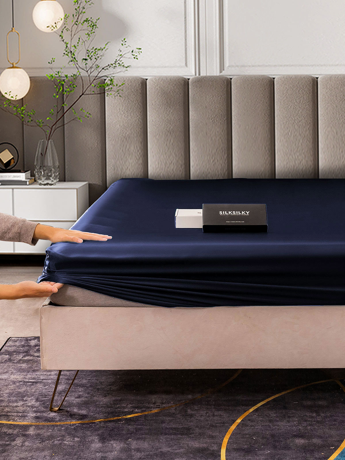[Dark Blue] SilkSilky-CA 25Momme Sheet 005
