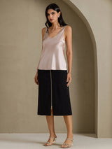 [Shadow Gray] SilkSilky-CA Sleeveless V Neck Camisole 007