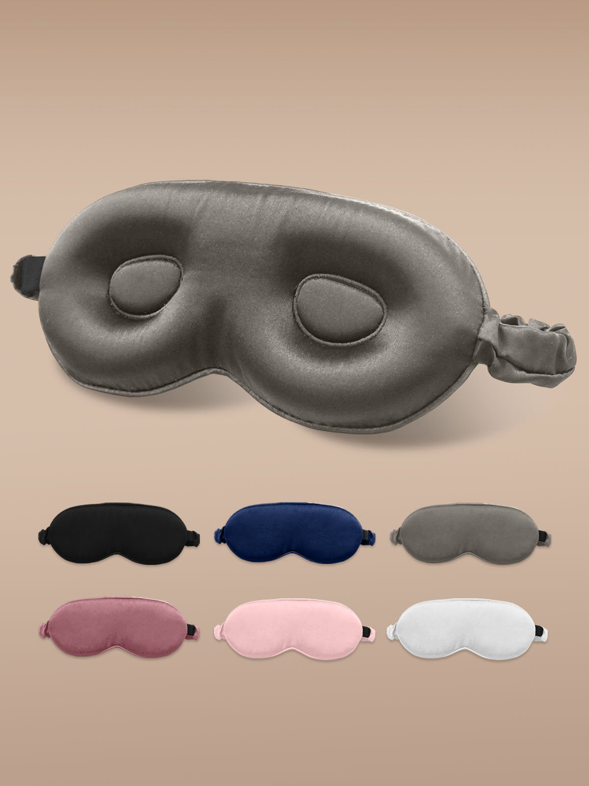 [DarkGray] SilkSilky-CA 22Momme Pure Silk Eye Mask 001
