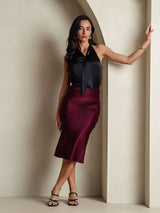 [Dark Red] SilkSilky-CA Skirt 007