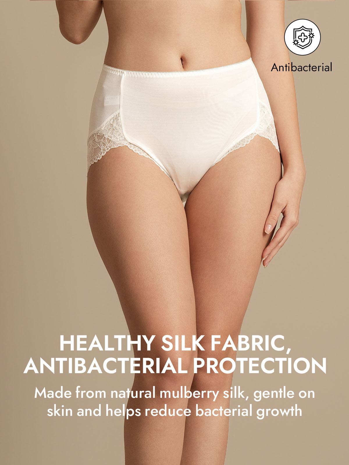 [White] SilkSilky-CA 100% Silk Jersey Panty 004