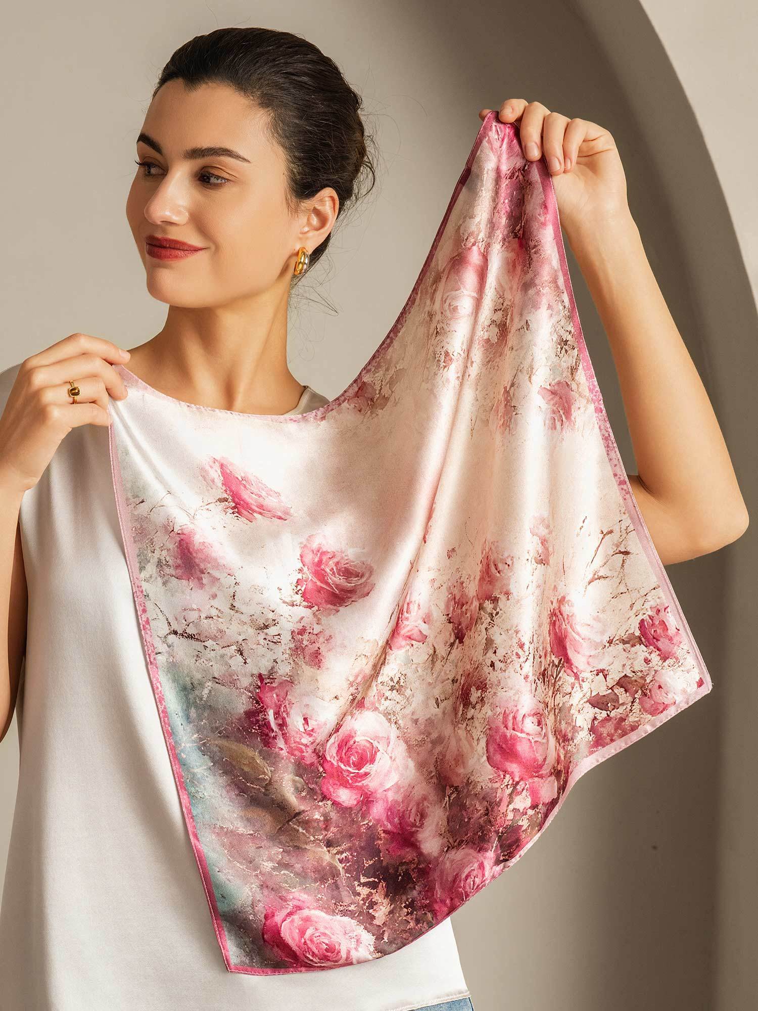 [P103] SilkSilky-CA Pure Silk Scarf 002,
