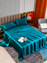 [Teal] SilkSilky-CA 22Momme Pure Silk Bedding Set 002,