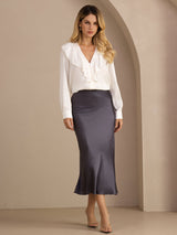[Dark Gray] SilkSilky-CA Skirt 002