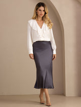 [Dark Gray] SilkSilky-CA Skirt 002