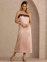 [Tuscany] SilkSilky-CA Spaghetti Strap Square Neck Dress 007
