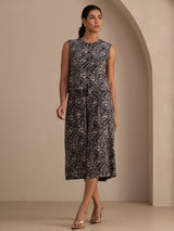 [Pewter Vintage] SilkSilky-CA Sleeveless Crew Neck Women's Outfit Sets 007