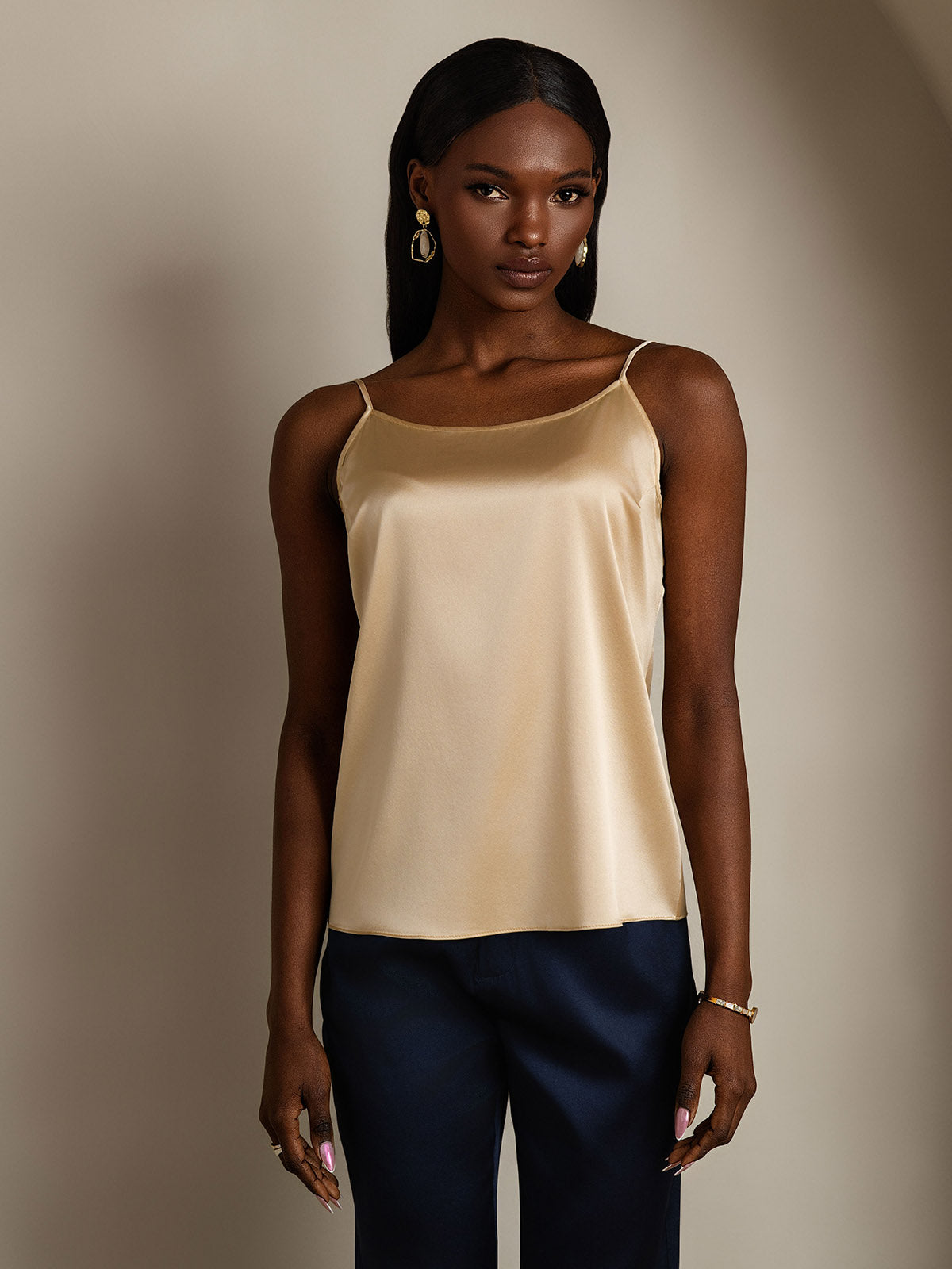 [Champagne] SilkSilky-CA 19Momme Silk Camisoles 003