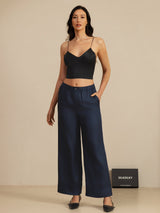 [Black] SilkSilky-CA Spaghetti Strap V Neck Camisole 006