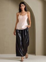 [Pink] SilkSilky-CA Spaghetti Strap V Neck Camisole 007