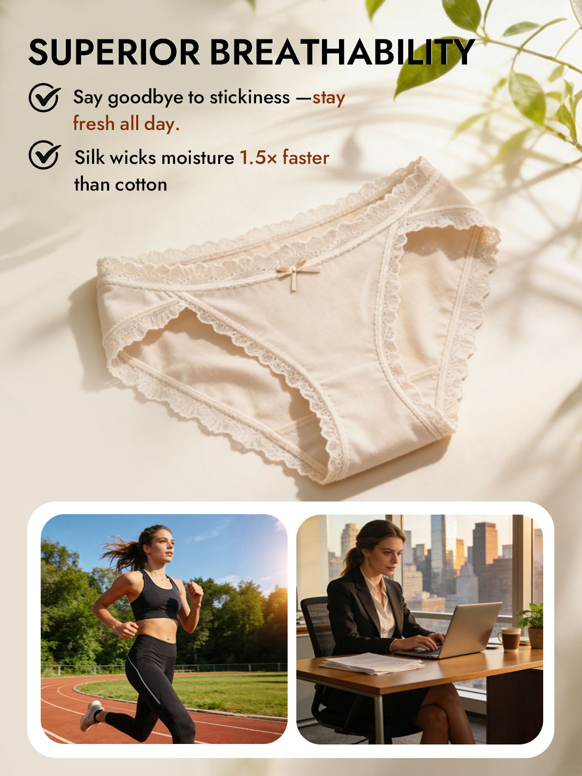 [Beige] SilkSilky-CA 100% Silk Jersey Panty 004